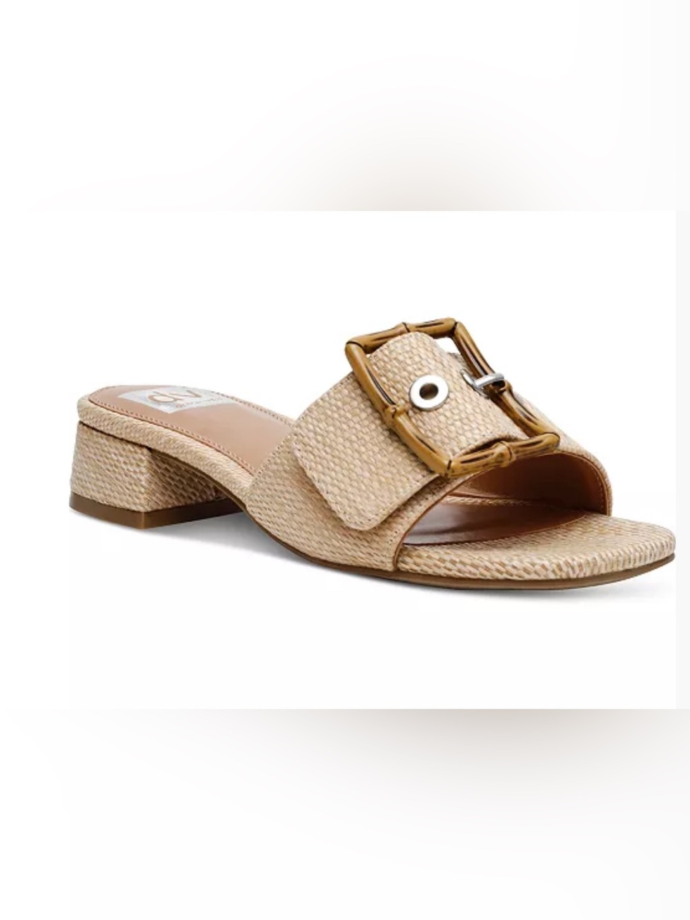 Beige Woven Slide Sandals with Buckle-8